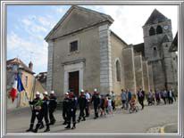 Défilé des Sapeurs-Pompiers de Maligny lors de la Cérémonie commémorative du 8 mai
